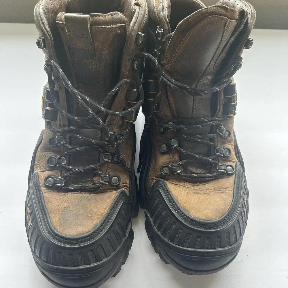 Helly Hansen Hiking Boots Mens 13 Brown Leather Trail‎ Trek Wear Rugged Gorpcore